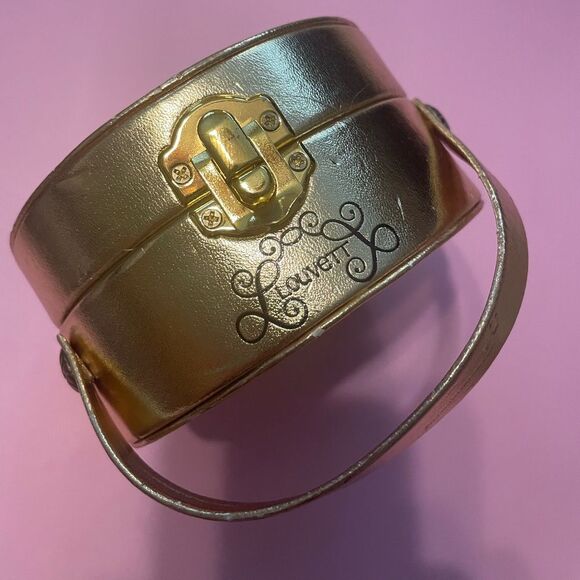 Louvett Pink Satin Fabric Watch Gold Tone NWT Includes Gold Box Case - Picture 12 of 13